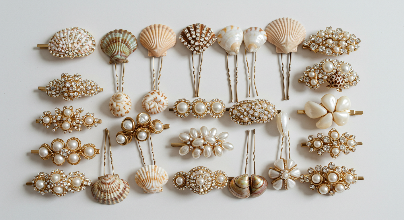 Top 20 Hair Accessories: Shell Jewelry-Inspired Embellished Pins