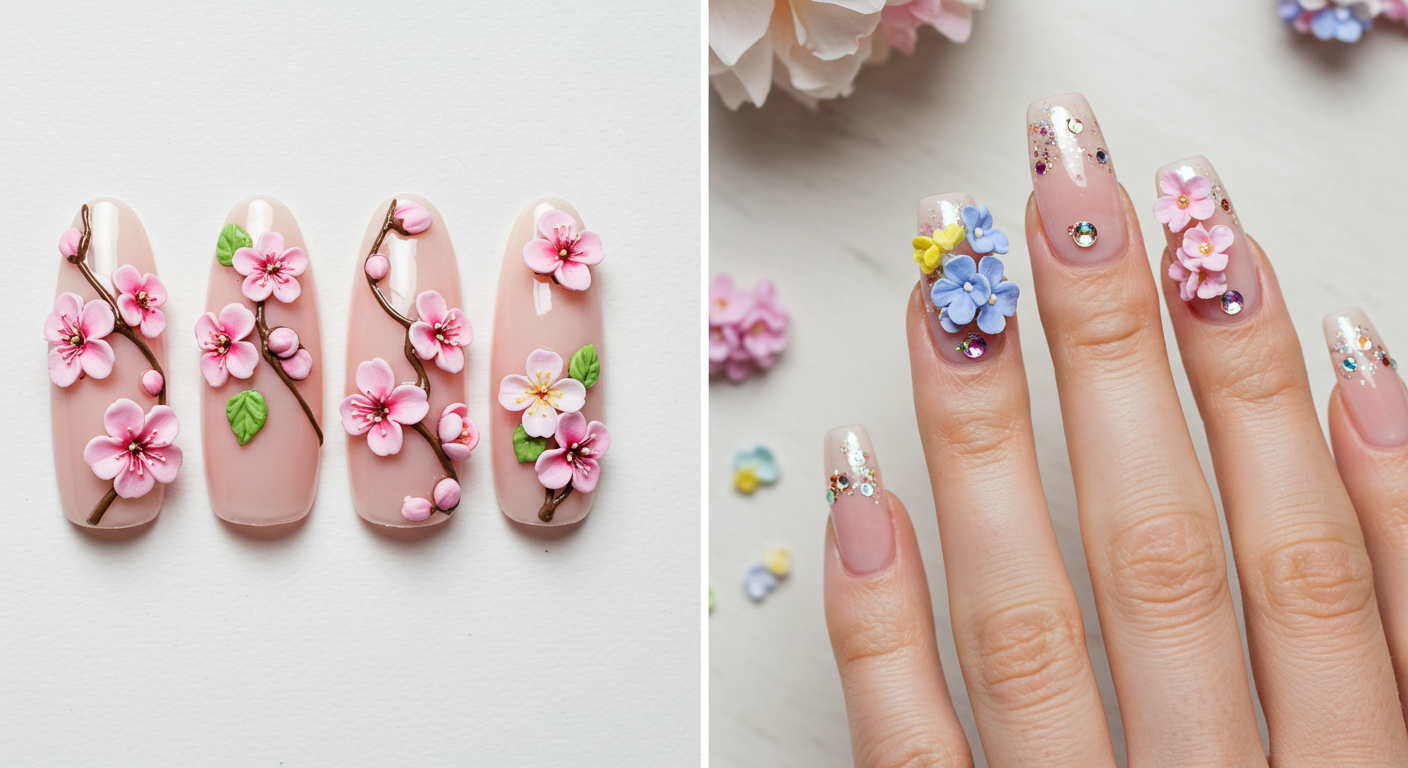 Gorgeous 3D Floral Accents Spring Nails For Women: A Complete Guide